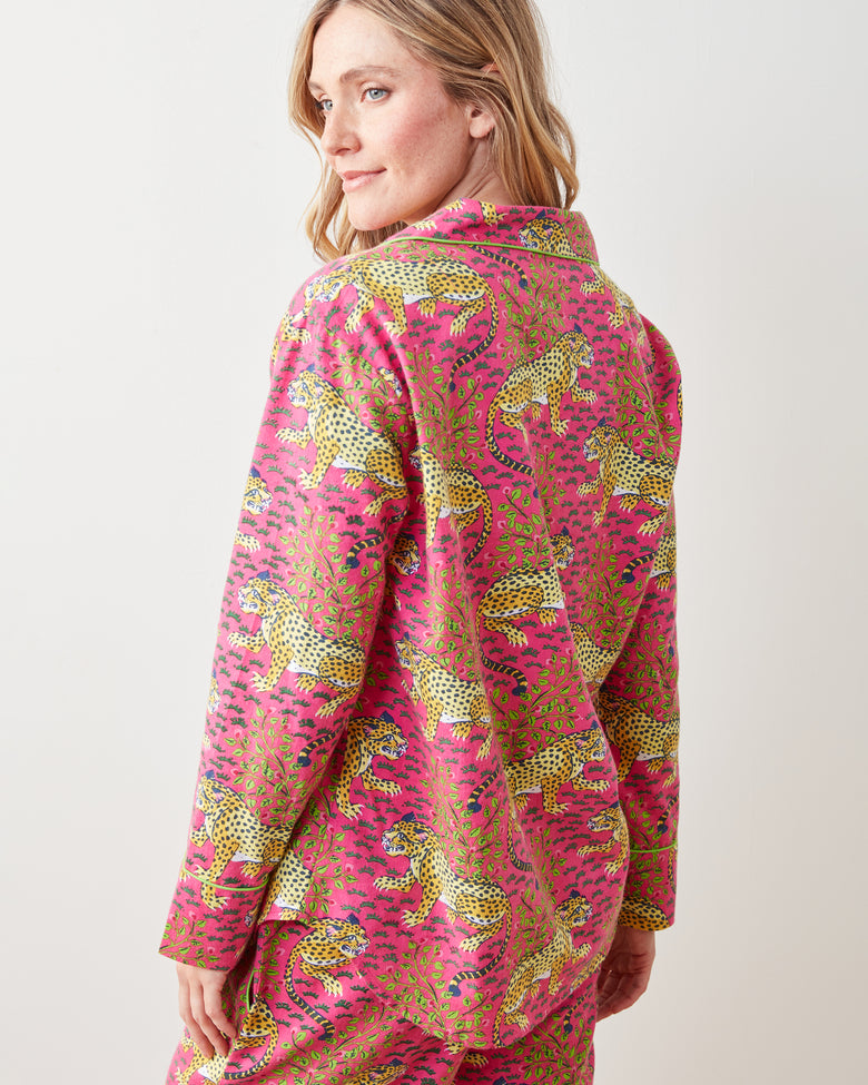 Bagheera - Lightweight Flannel Long PJ Set - Hot Pink - Printfresh