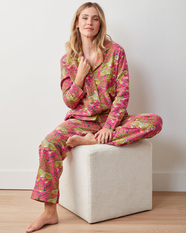 Bagheera - Flannel Long PJ Set - Hot Pink - Printfresh