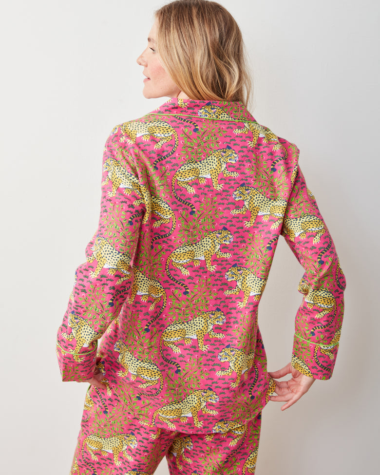 Bagheera - Lightweight Flannel Long PJ Set - Hot Pink - Printfresh