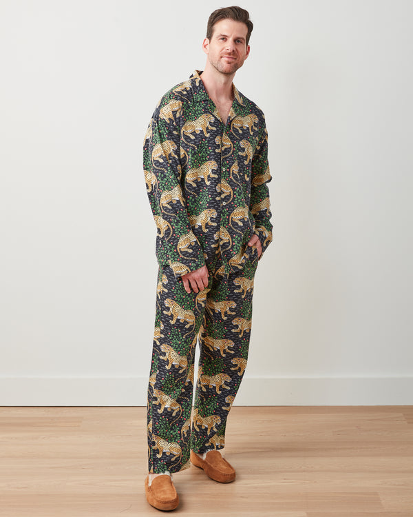 Bagheera - Men's Flannel Long PJ Set - Ink - Printfresh