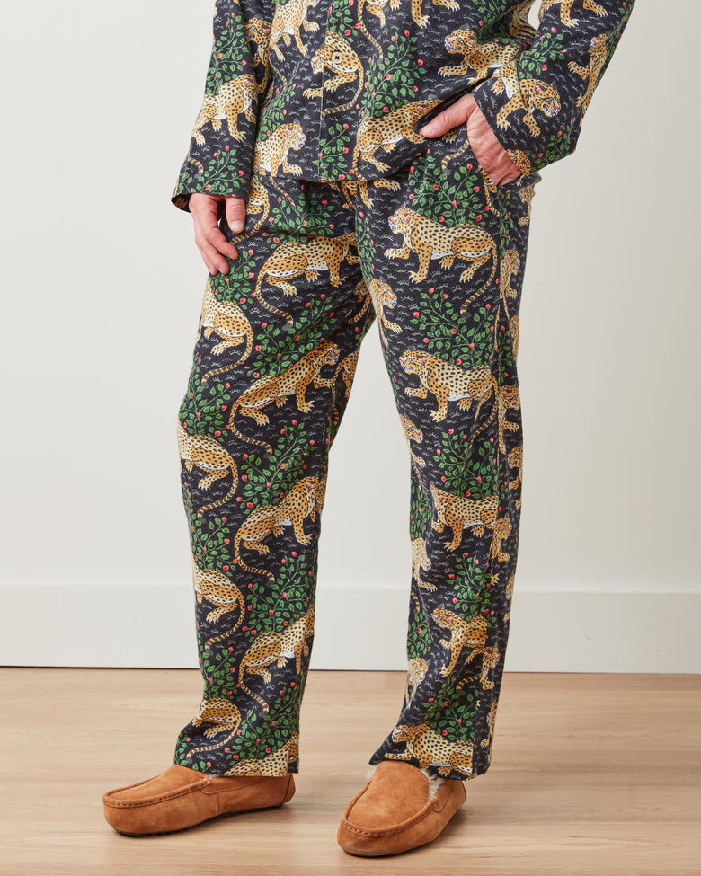 Bagheera - Men's Lightweight Flannel Long PJ Set - Ink - Printfresh