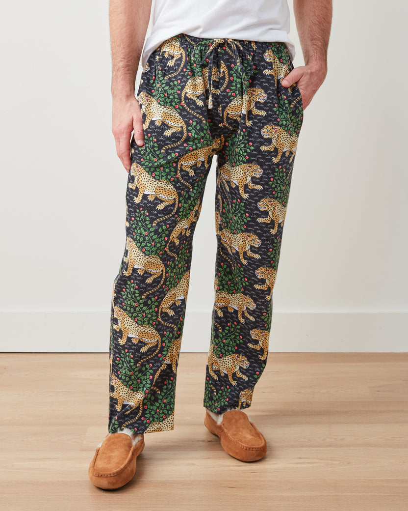 Bagheera - Men's Lightweight Flannel PJ Pants - Ink - Printfresh