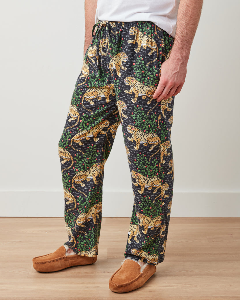 Bagheera - Men's Lightweight Flannel PJ Pants - Ink - Printfresh