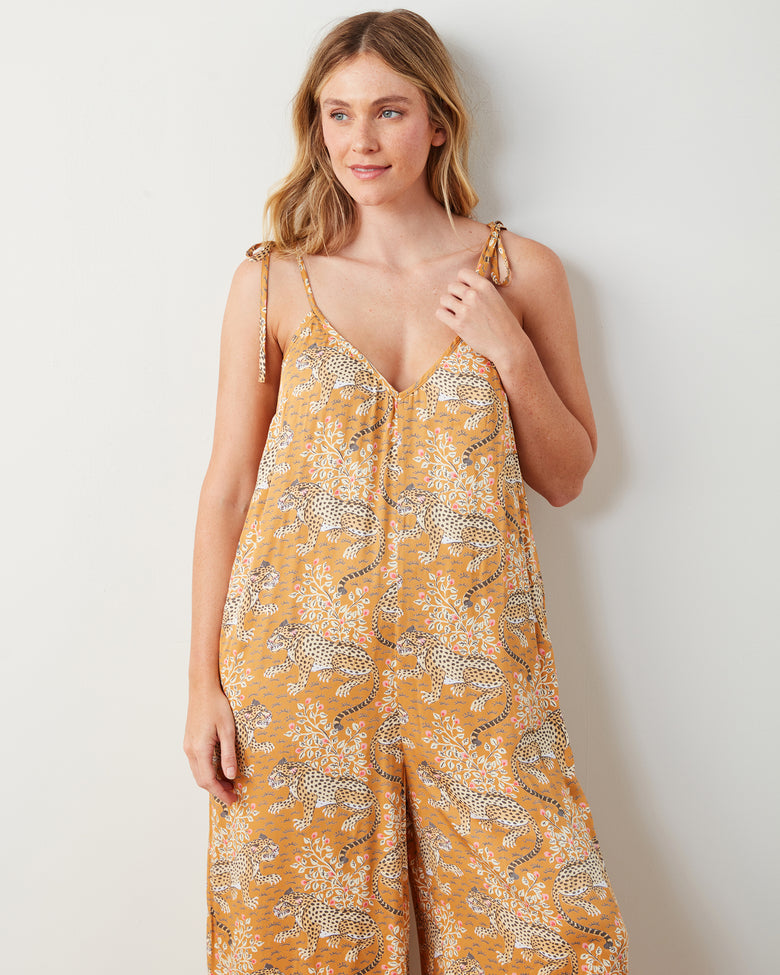 Bagheera - Eco Satin Jaipur Jumpsuit - Tobacco - Printfresh