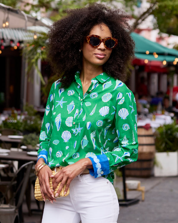 Beachcomber - Basic Bliss Blouse - Golf Greens - Printfresh