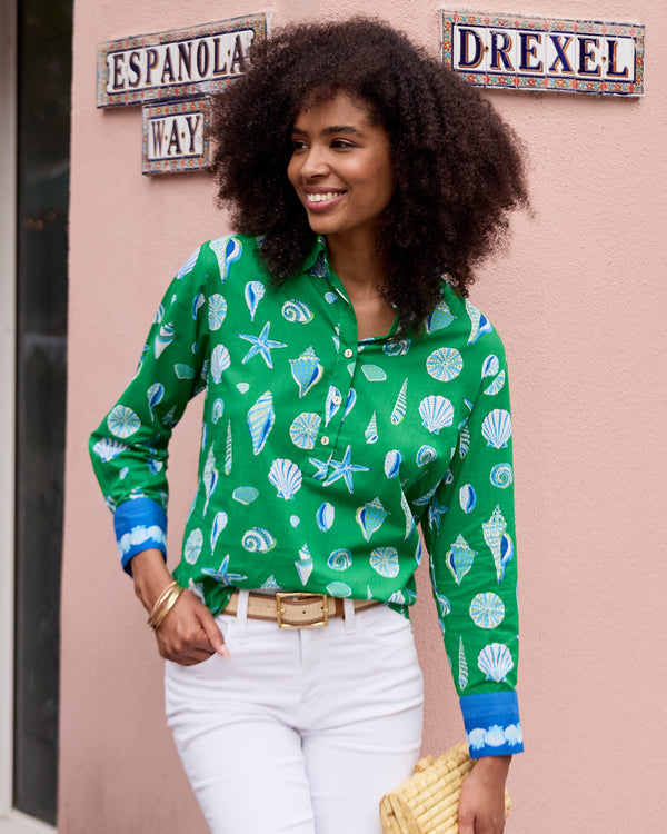 Beachcomber - Basic Bliss Blouse - Golf Greens - Printfresh