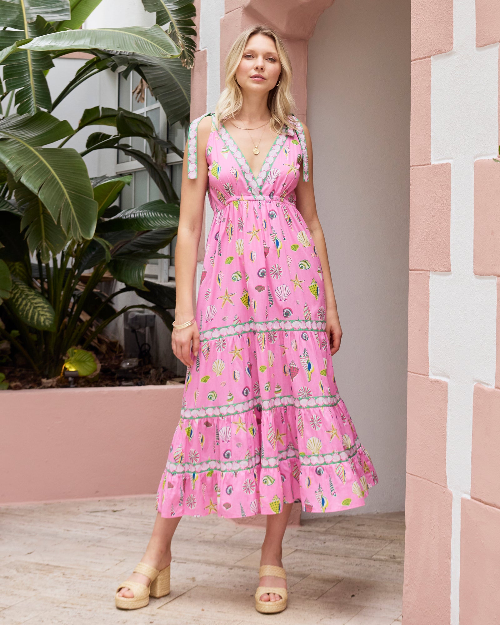 Beachcomber - Dune Dancer Dress - Neon Bubblegum - Printfresh