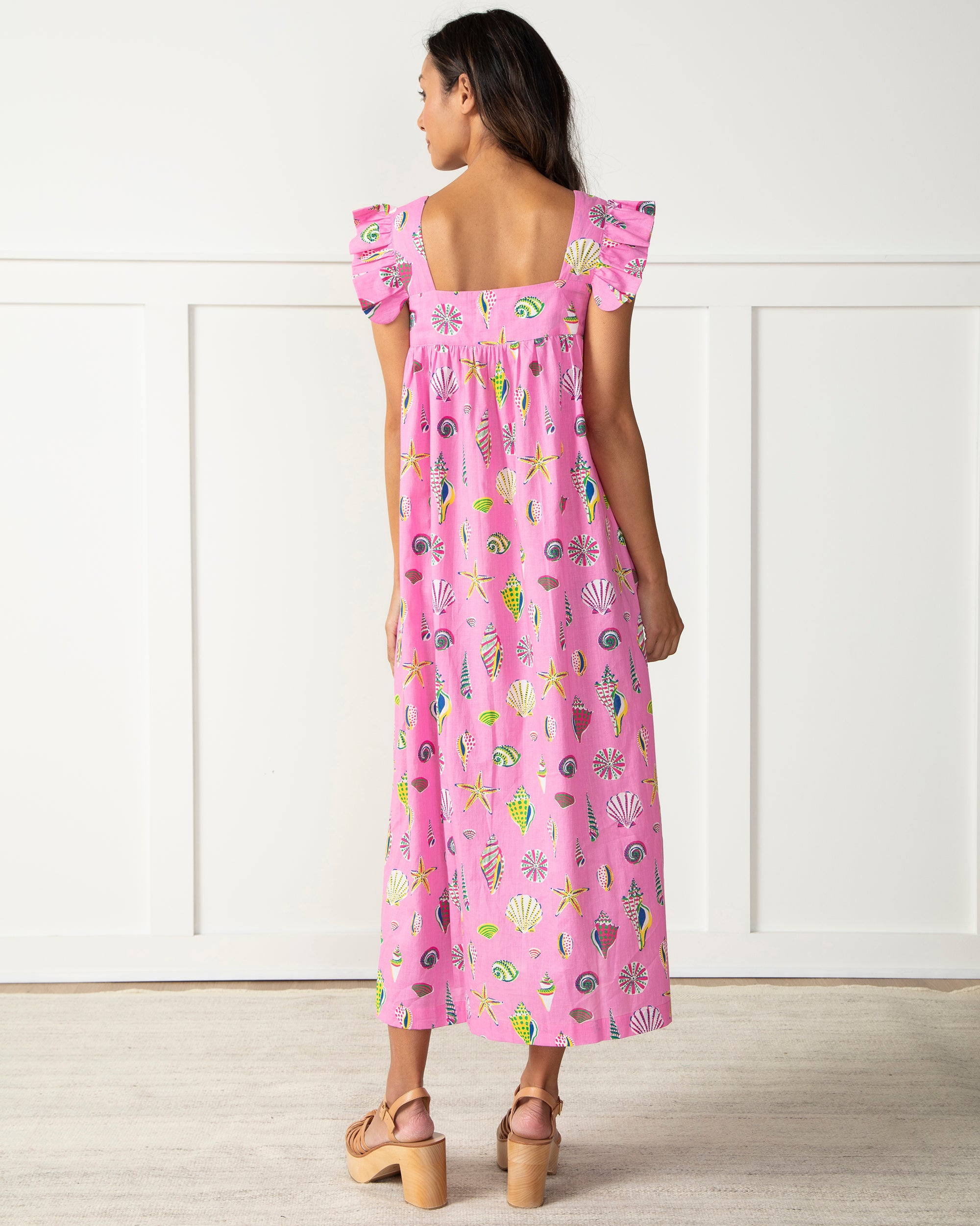 Beachcomber - Shoreline Dress - Neon Bubblegum - Printfresh