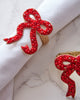 Holiday Bow - Napkin Rings Set Of 2 - Red - Printfresh