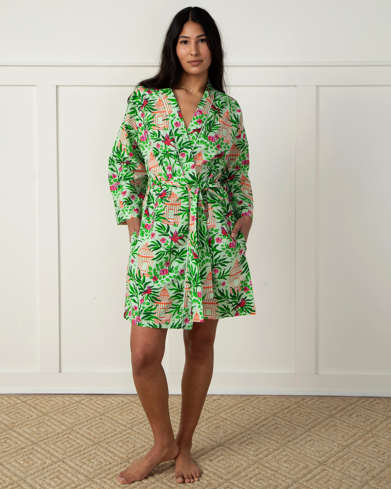 Birds of a Feather - Getting Ready Robe - Kiwi Slice - Printfresh