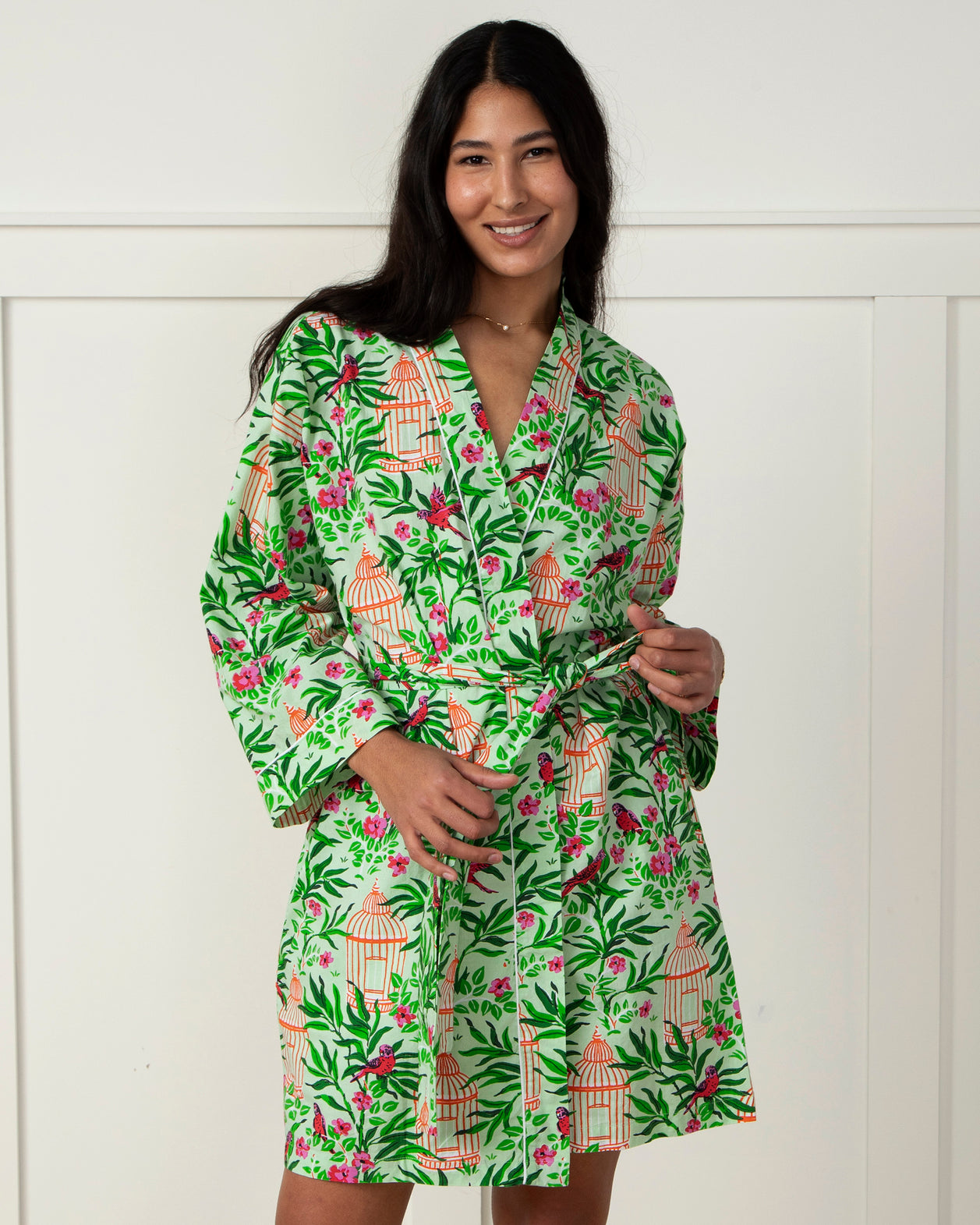 Birds of a Feather - Getting Ready Robe - Kiwi Slice - Printfresh