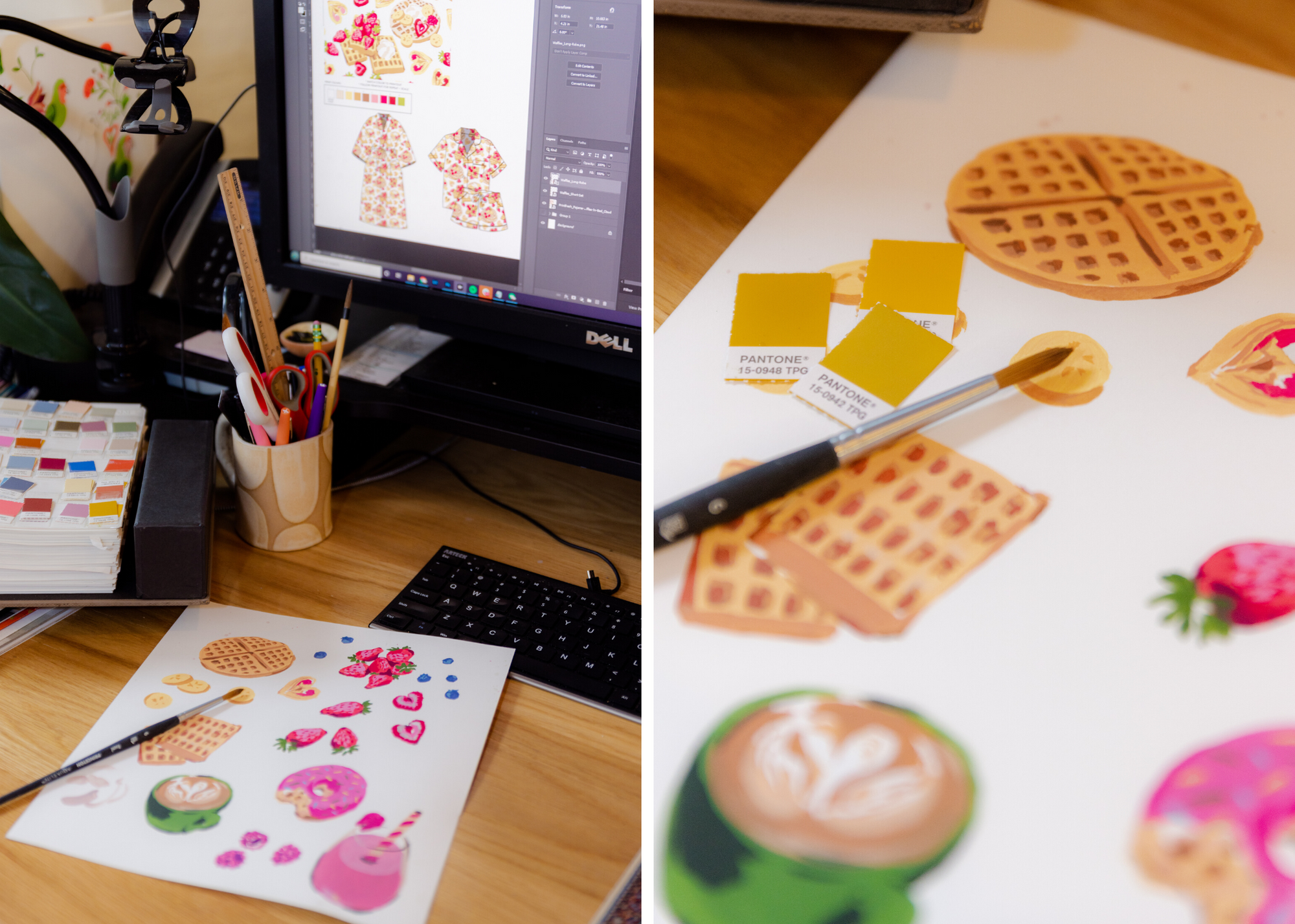 Behind The Print: Waffles in Bed