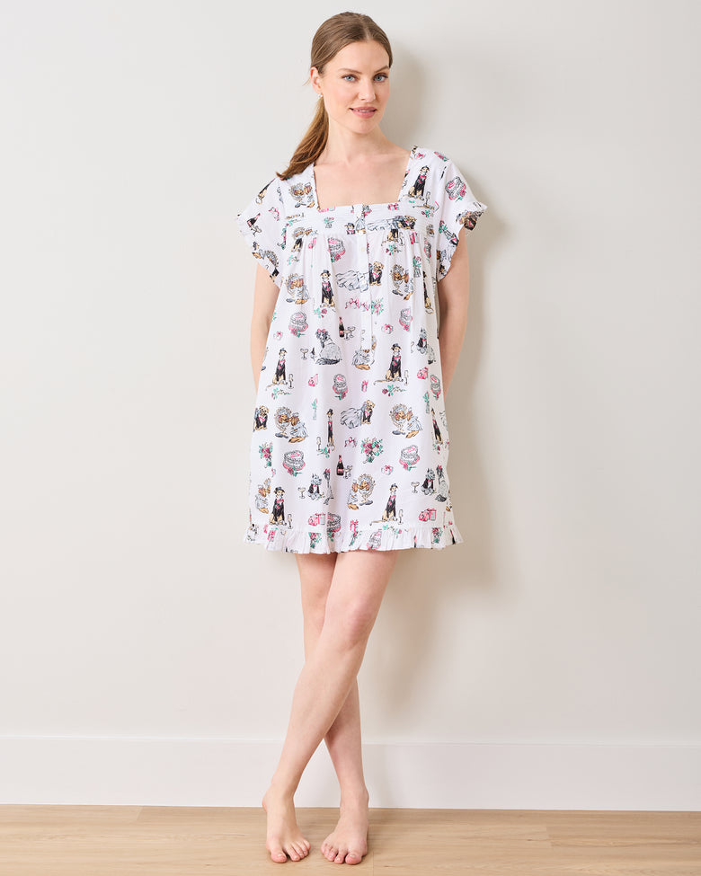 Fur Ever Yours - Pintuck Nightgown - Cloud - Printfresh