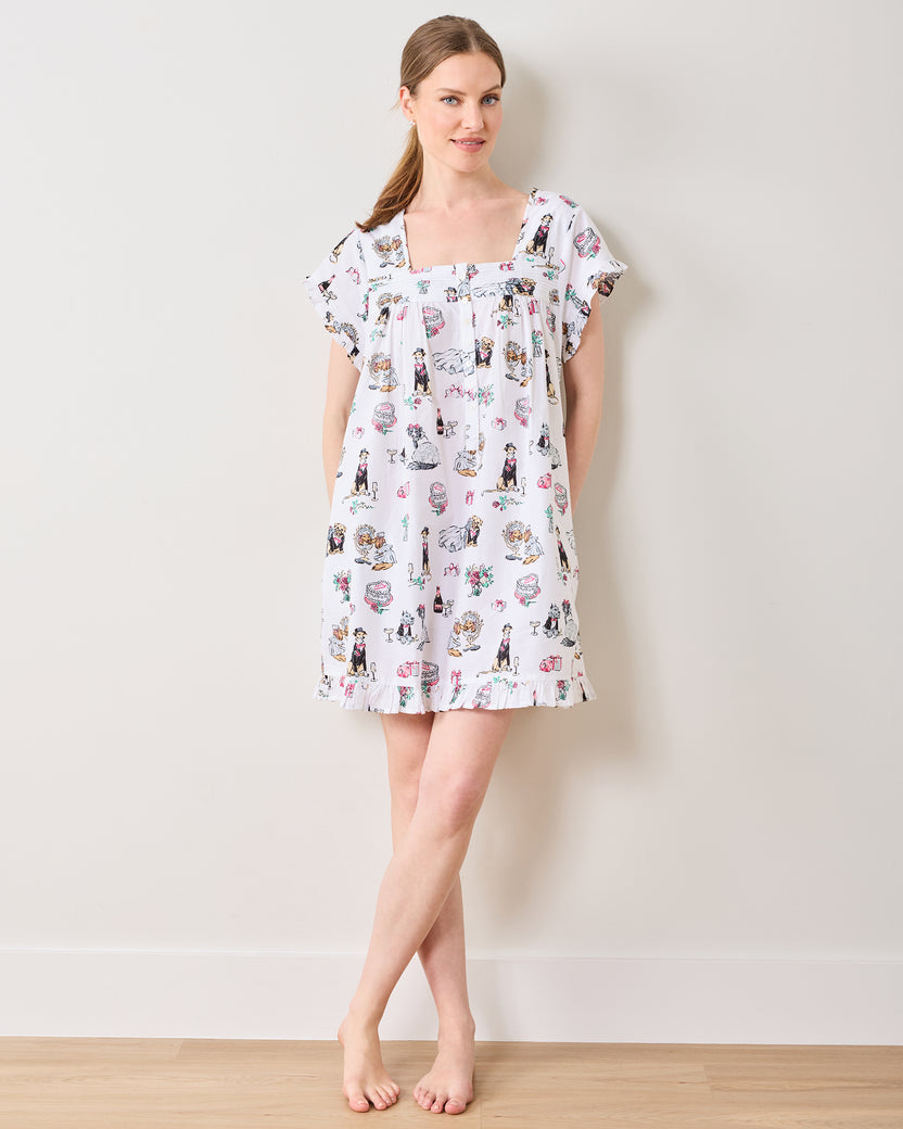 Fur Ever Yours - Pintuck Nightgown - Cloud - Printfresh