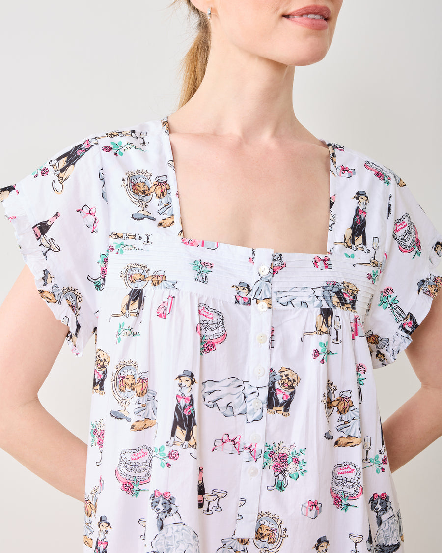 Fur Ever Yours - Pintuck Nightgown - Cloud - Printfresh