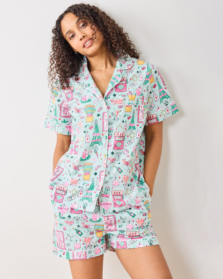 Viva Las Vegas - Short PJ Set - Mint - Printfresh