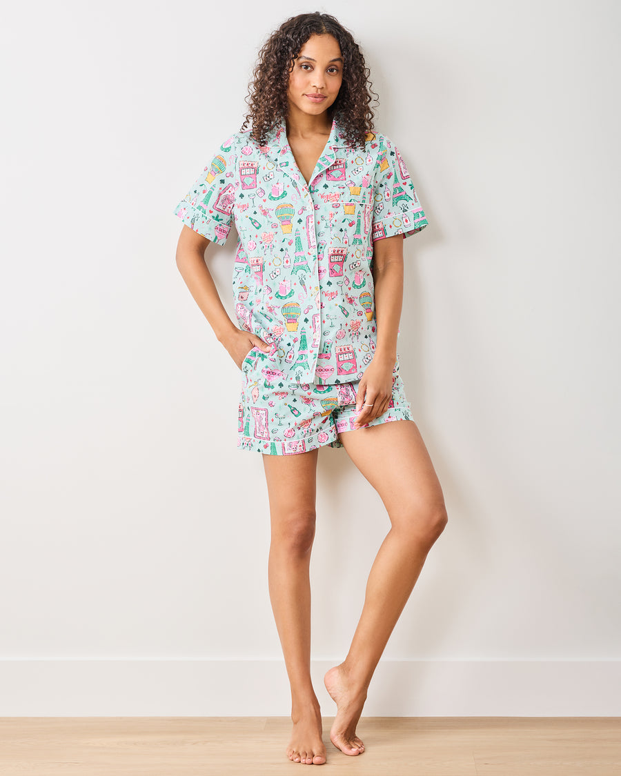 Viva Las Vegas - Short PJ Set - Mint - Printfresh