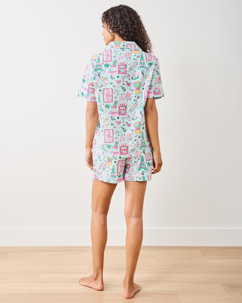 Viva Las Vegas - Short PJ Set - Mint - Printfresh