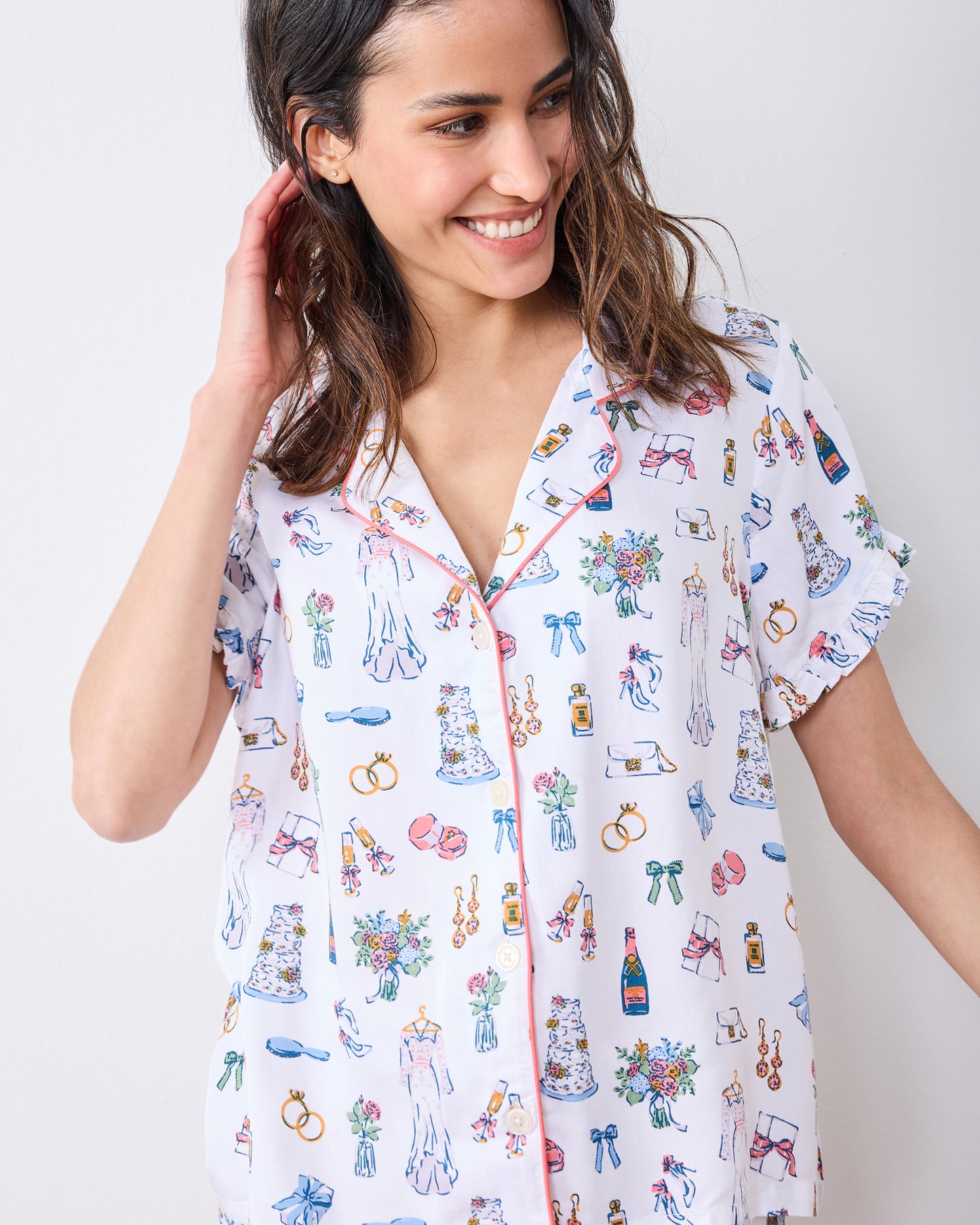 Big Day Bliss - Eco Satin Ruffle Set - Coastal Cloud - Printfresh