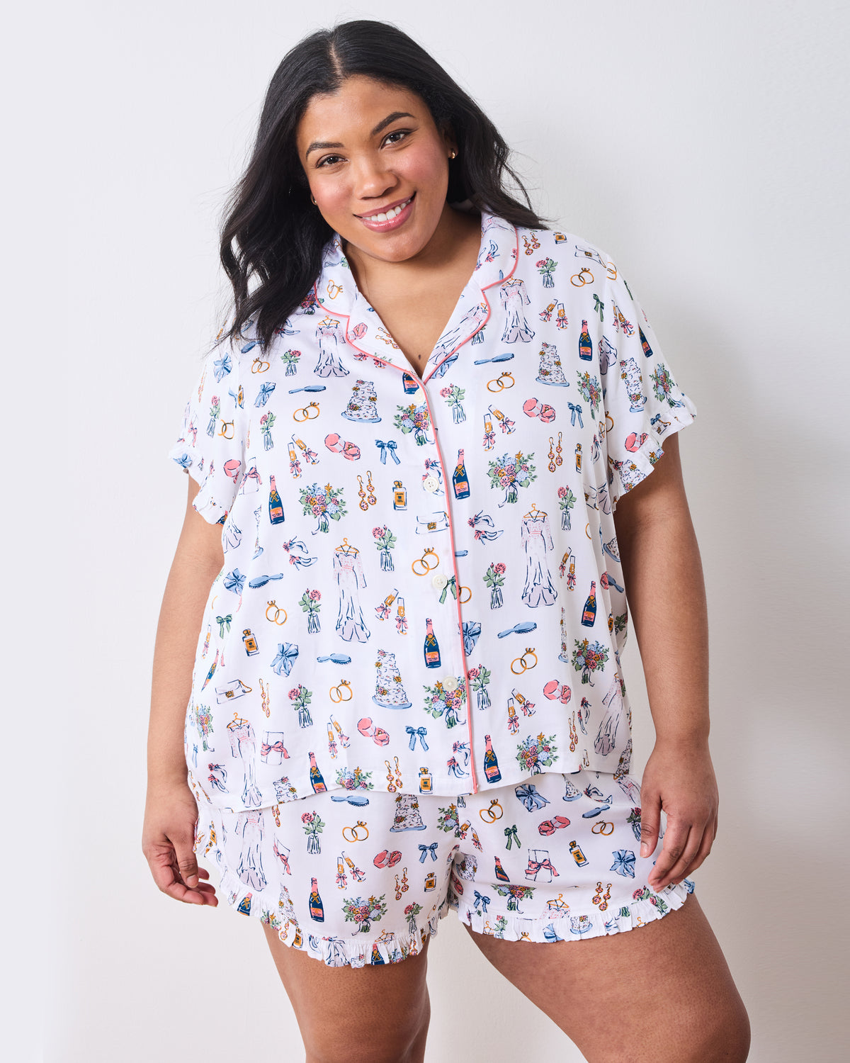 Big Day Bliss - Eco Satin Ruffle Set - Coastal Cloud - Printfresh