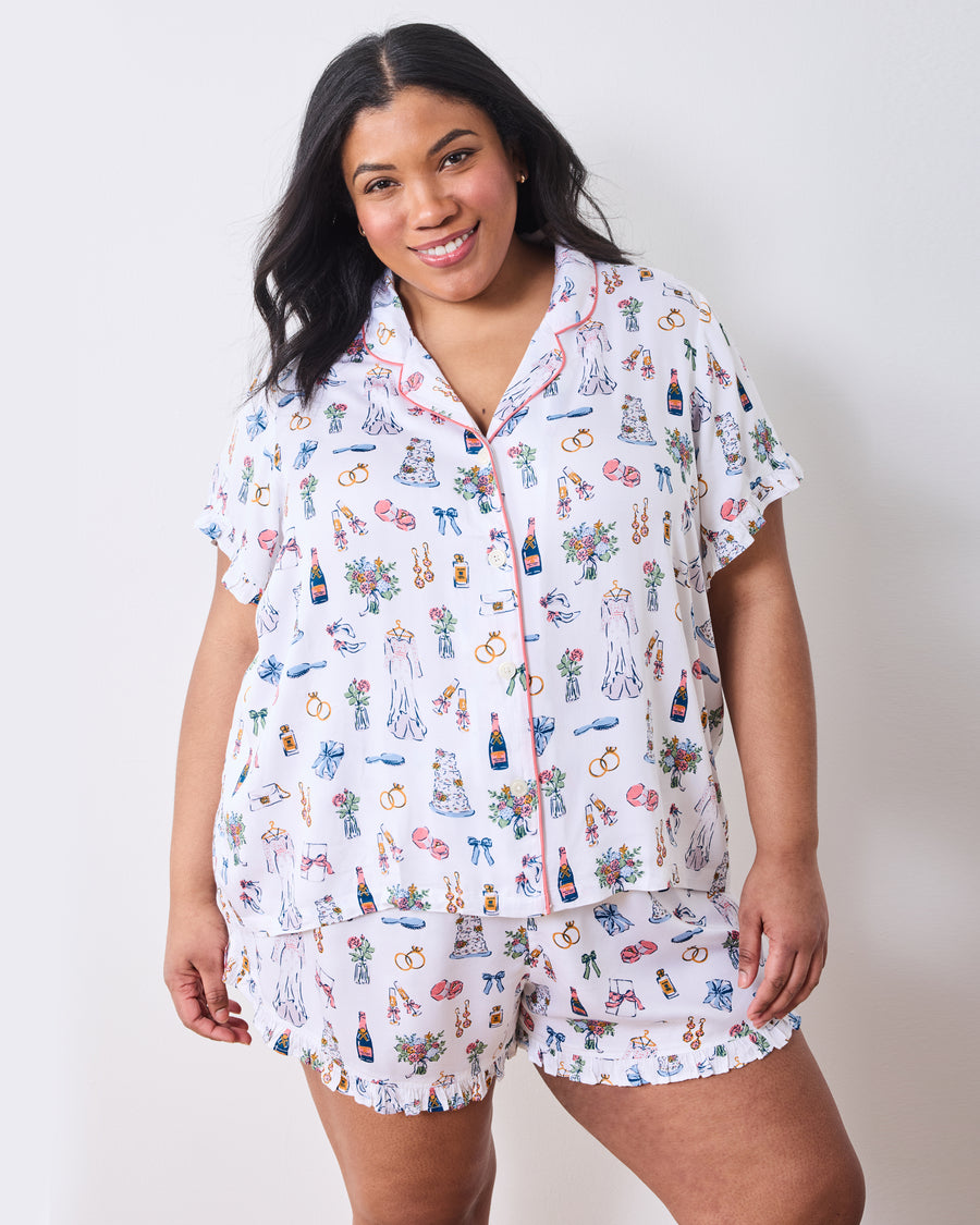 Big Day Bliss - Eco Satin Ruffle Set - Coastal Cloud - Printfresh