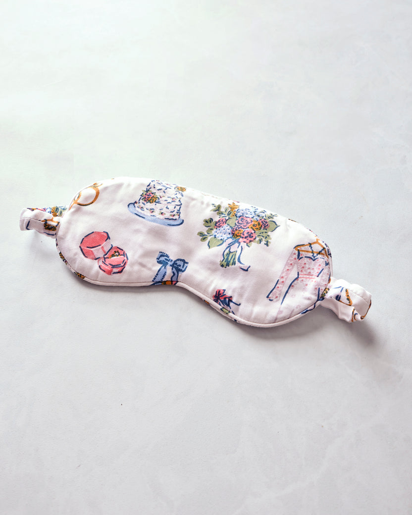 Big Day Bliss - Eco Satin Eye Mask - Coastal Cloud - Printfresh
