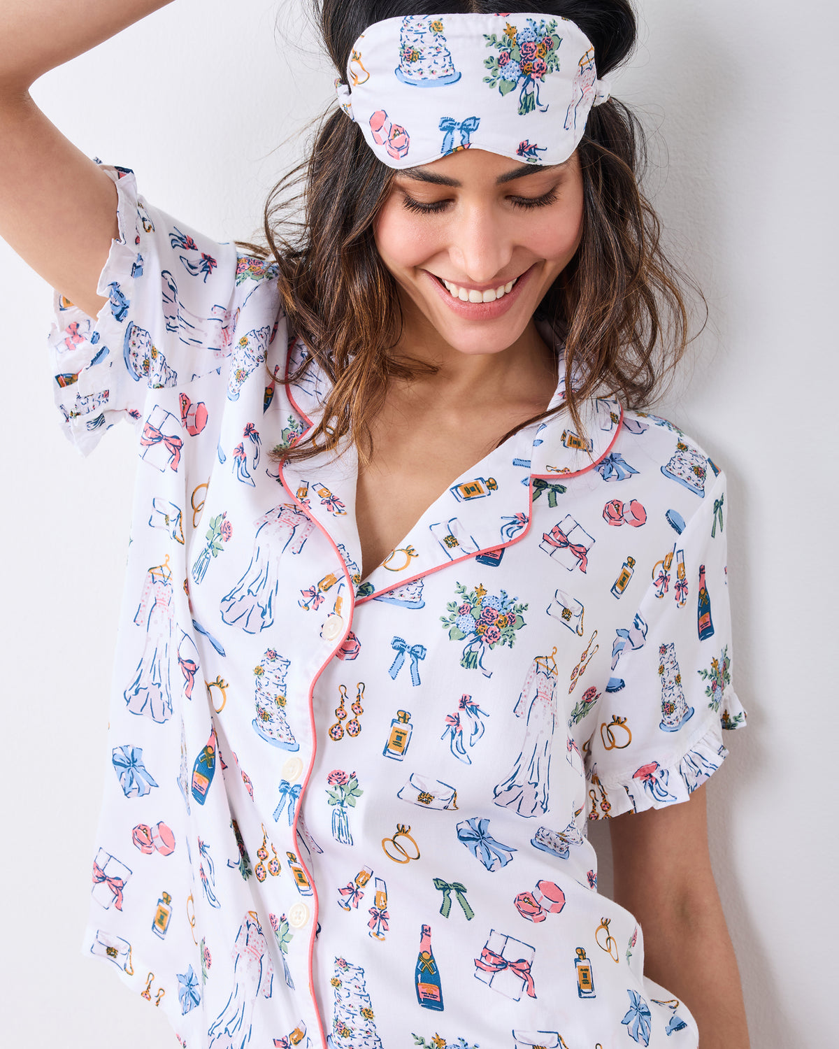Big Day Bliss - Eco Satin Eye Mask - Coastal Cloud - Printfresh