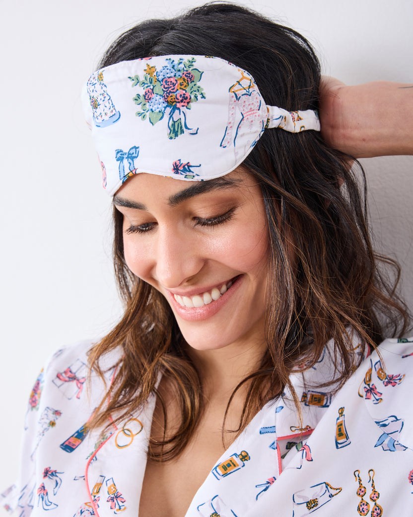 Big Day Bliss - Eco Satin Eye Mask - Coastal Cloud - Printfresh