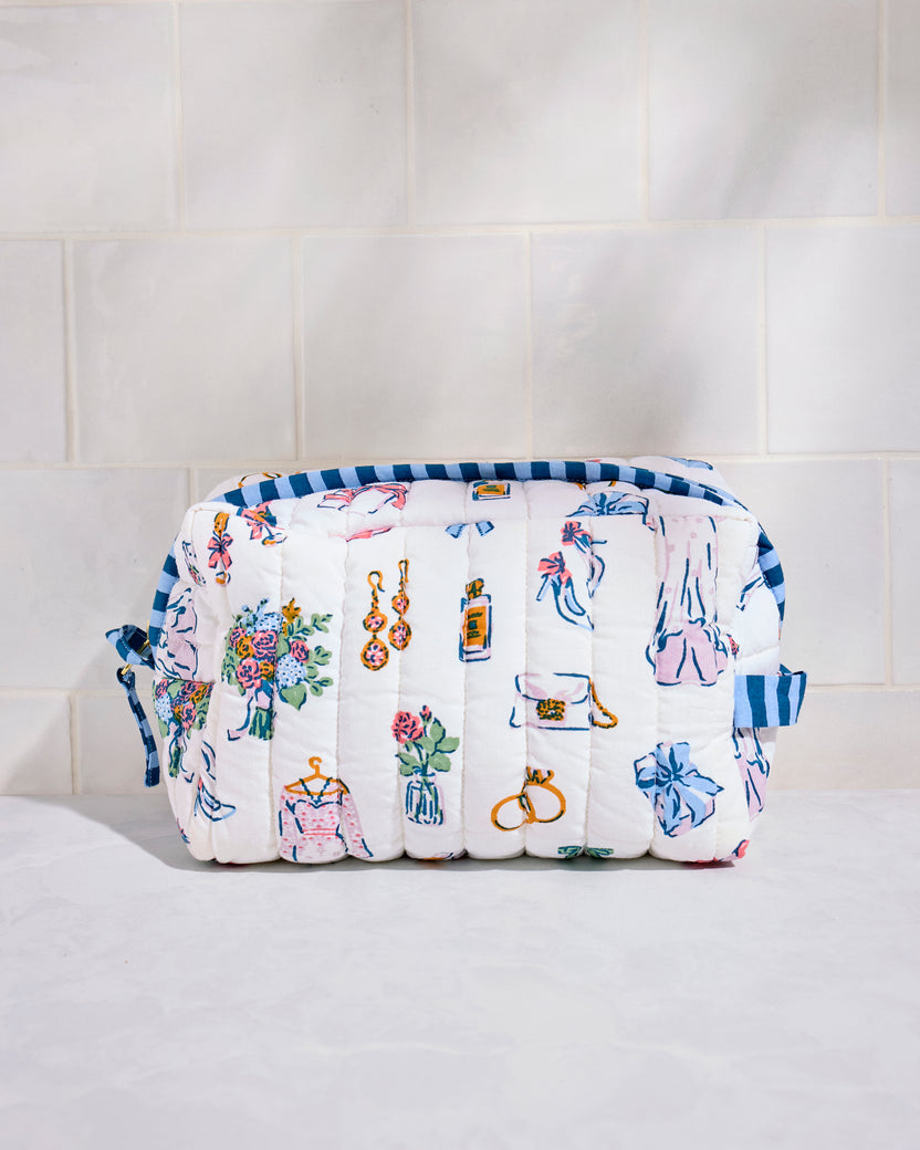 Big Day Bliss - Quilted Pouch - Coastal Cloud - Printfresh