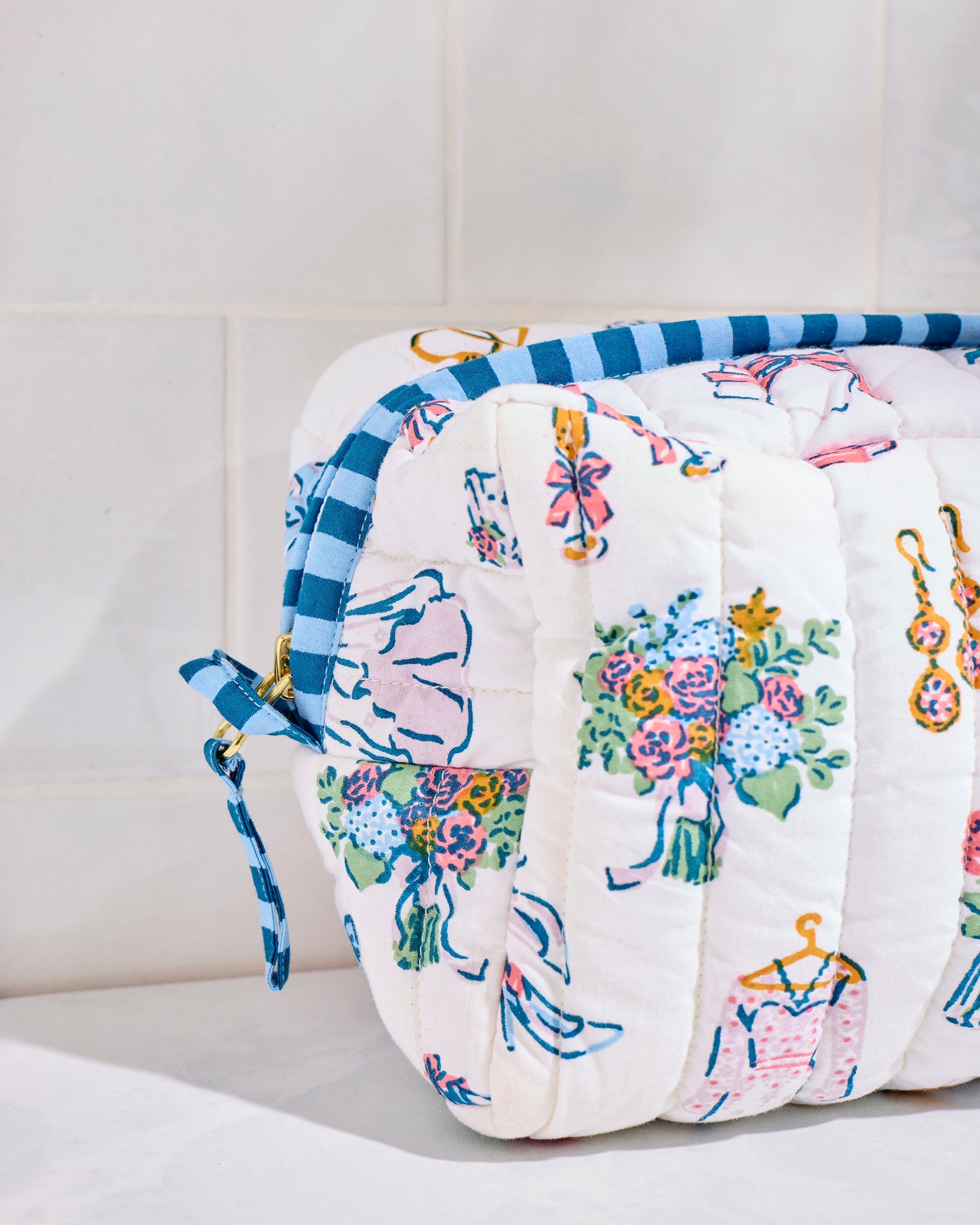 Big Day Bliss - Quilted Pouch - Coastal Cloud - Printfresh