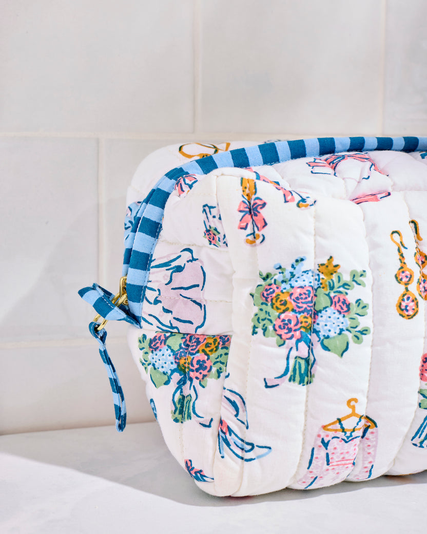 Big Day Bliss - Quilted Pouch - Coastal Cloud - Printfresh