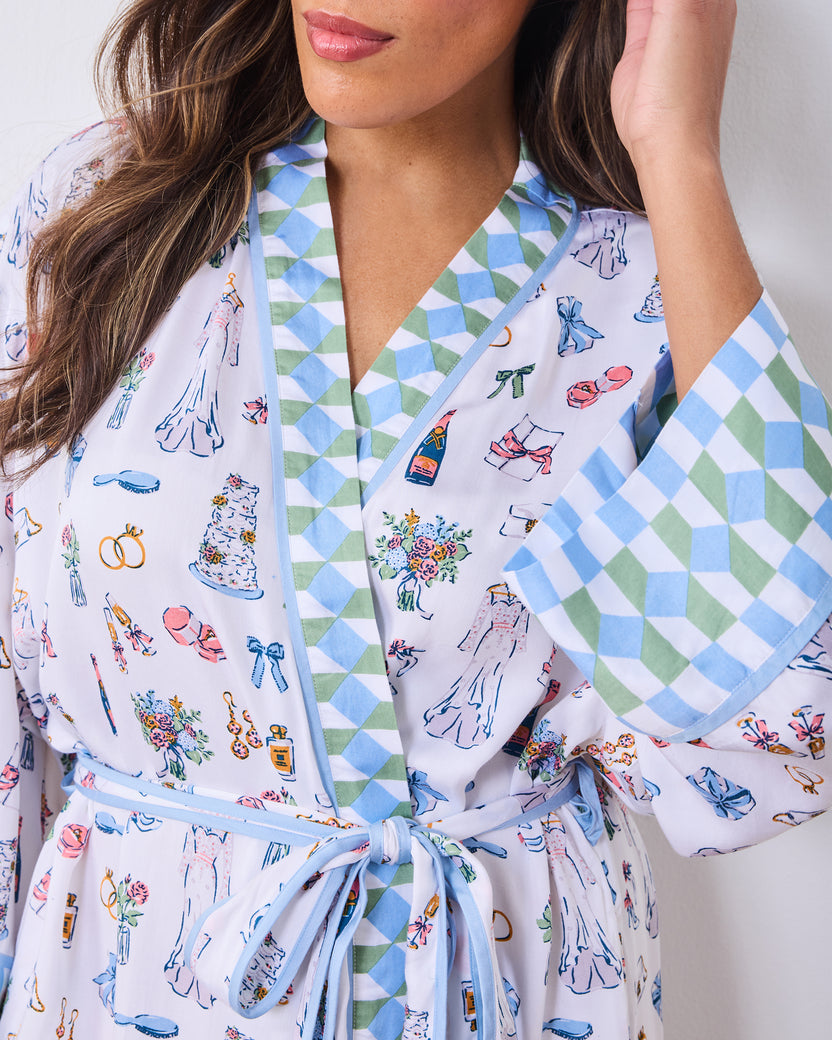 Big Day Bliss - Eco Satin Robe & Pamela Set Bundle - Coastal Cloud