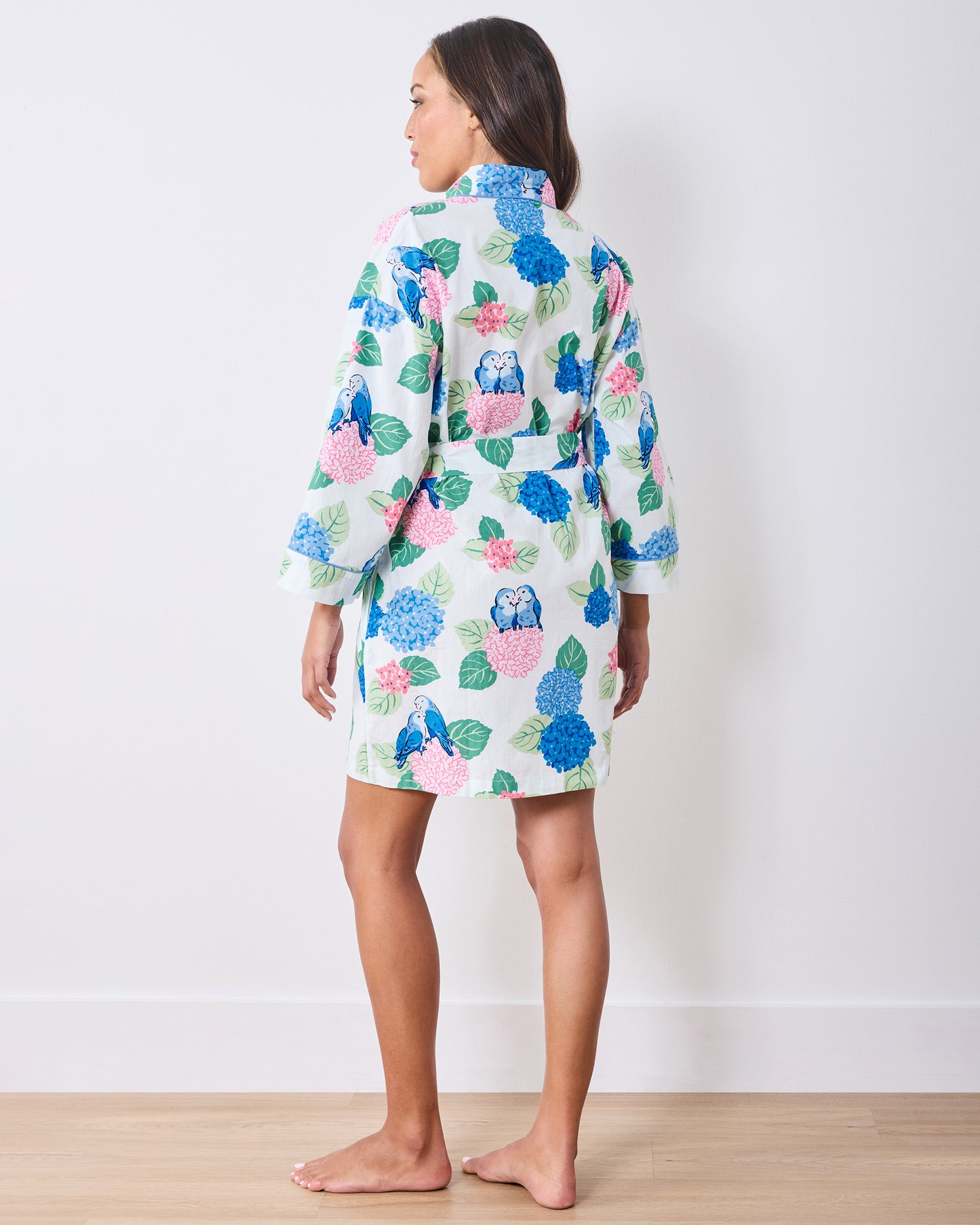 Hydrangea Honeymoon - Getting Ready Robe - Cloud - Printfresh