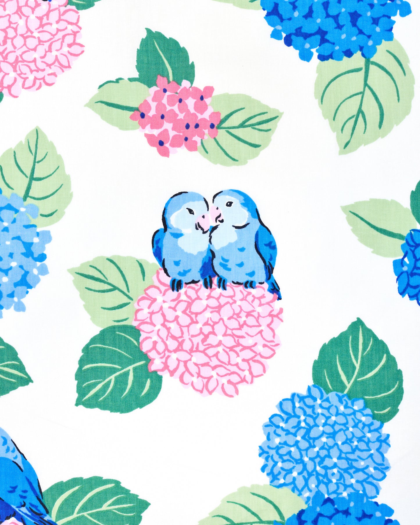 Hydrangea Honeymoon - Quilted Pouch - Cloud - Printfresh