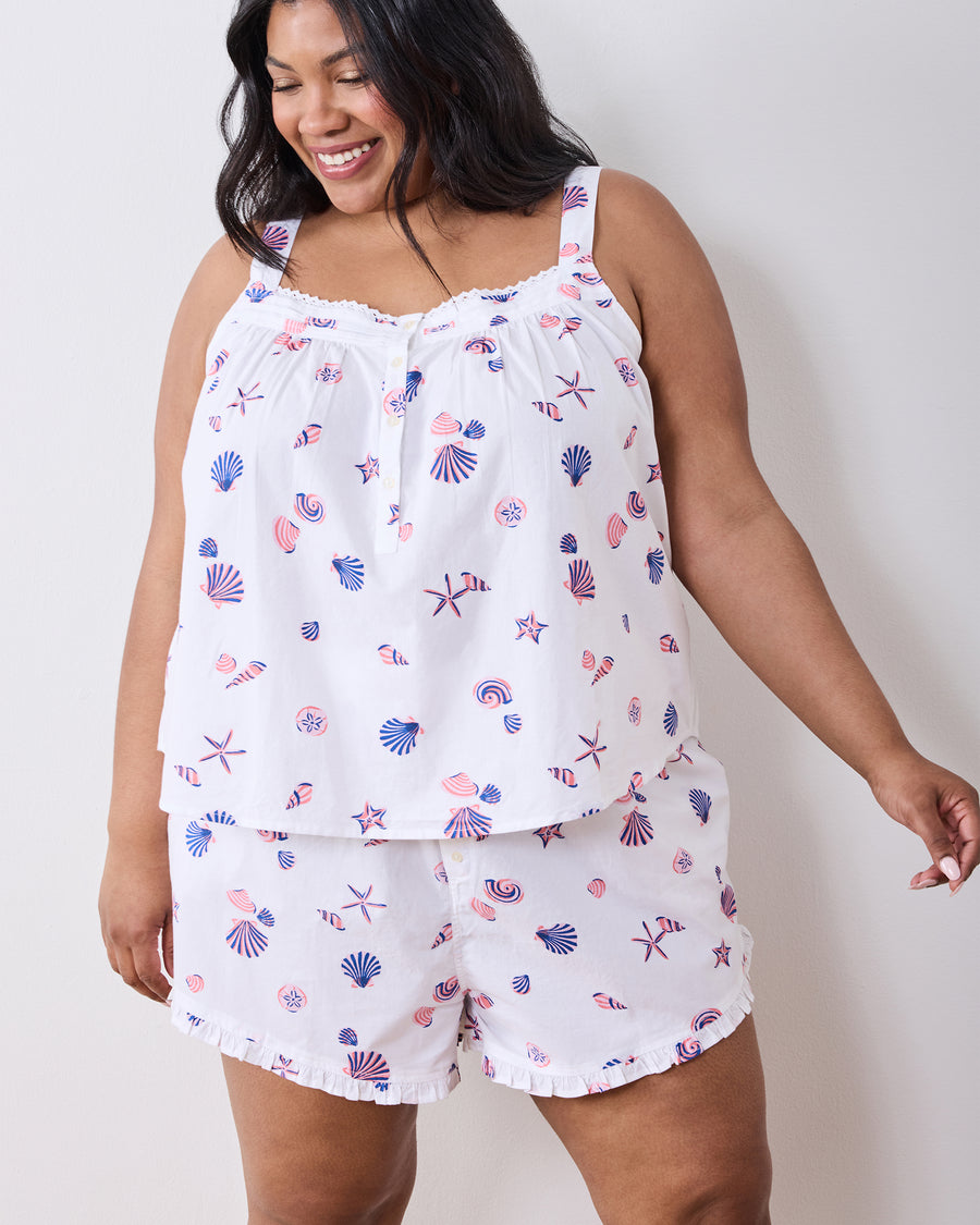 Scattered Shells - Back to Bed Short Set - Pink Cloud