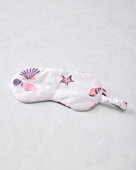 Scattered Shells - Eye Mask - Pink Cloud - Printfresh