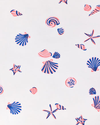 Scattered Shells - Long Robe - Pink Cloud - Printfresh