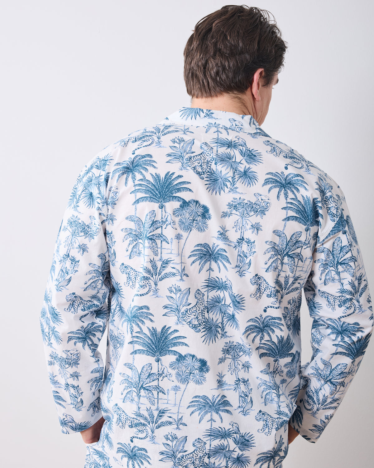 Tropical Toile - Men's Long Set - Cloud - Printfresh