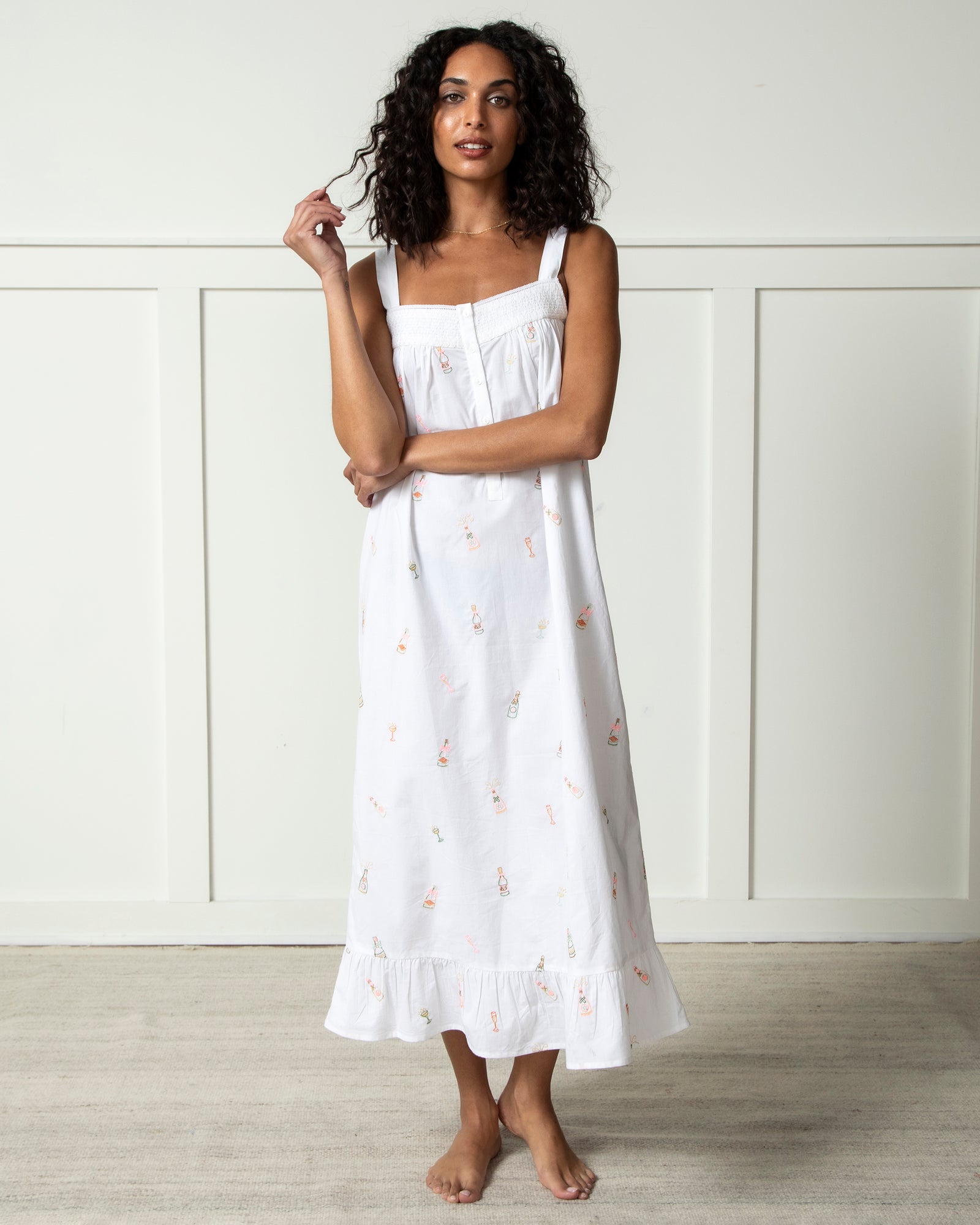 Bubbly Brunch - Starlit Sky Nightgown - Cloud - Printfresh