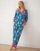 Bundled Up - Flannel Long PJ Set - Navy - Printfresh