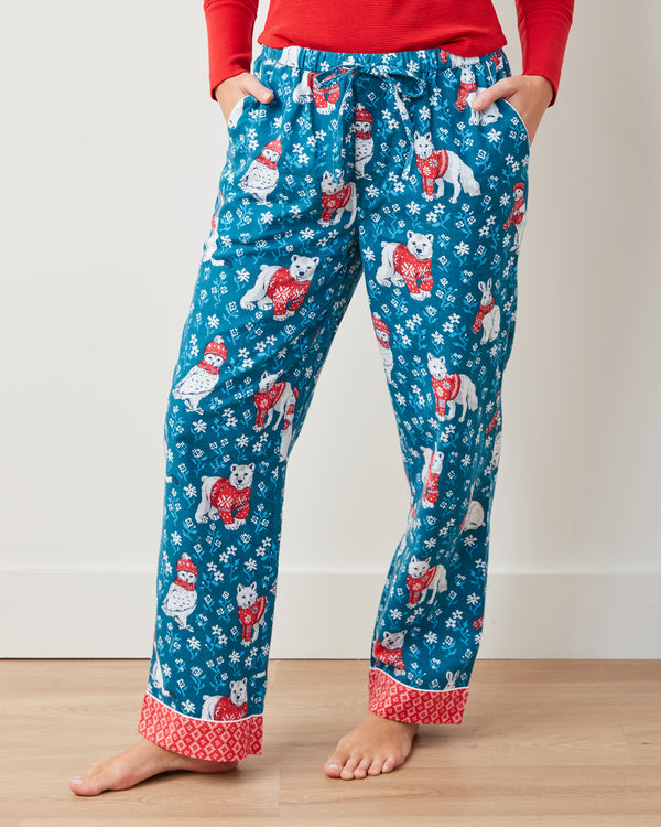 Bundled Up - Flannel PJ Pants - Navy - Printfresh