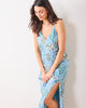 Camel's Courtyard - Eco Satin Chic To Sleep Nightie - Slate Blue - Printfresh