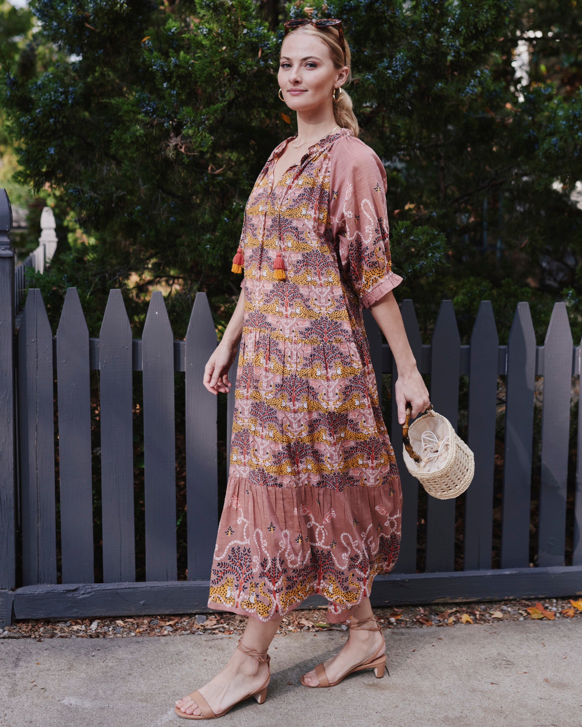 Charming Cheetahs - Vibrant Voyage Dress - Mushroom - Printfresh