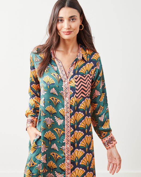 Cocktail Hour - Marianne Shirt Dress - Gemstone - Printfresh