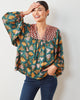 Cocktail Hour - Tides Turned Blouse - Gemstone - Printfresh