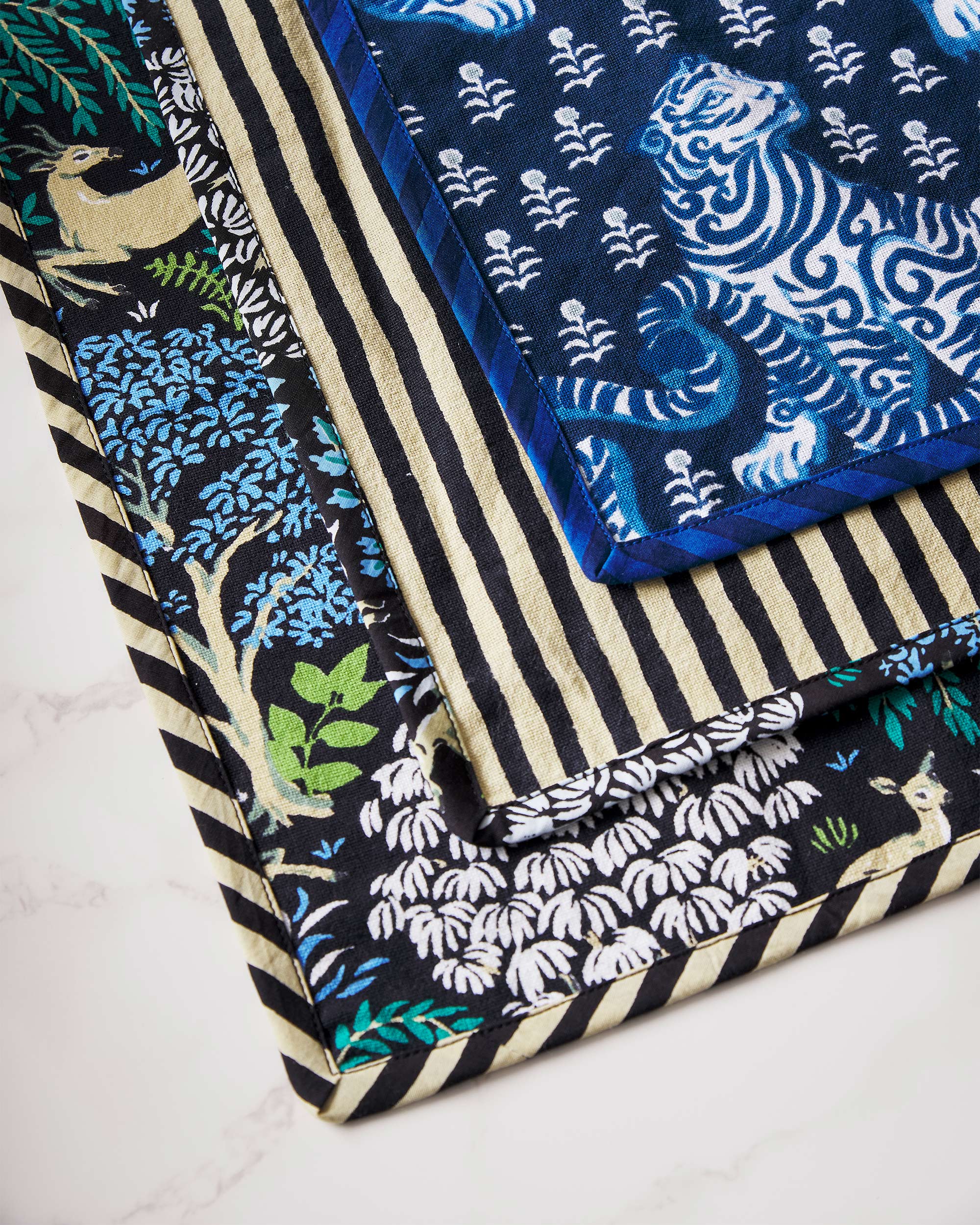 Dashing Deer - Tea Towel Set - Ink - Printfresh