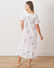 Daughters Of Triton Skeleton - Nashville Nights Nightgown - Cloud - Printfresh