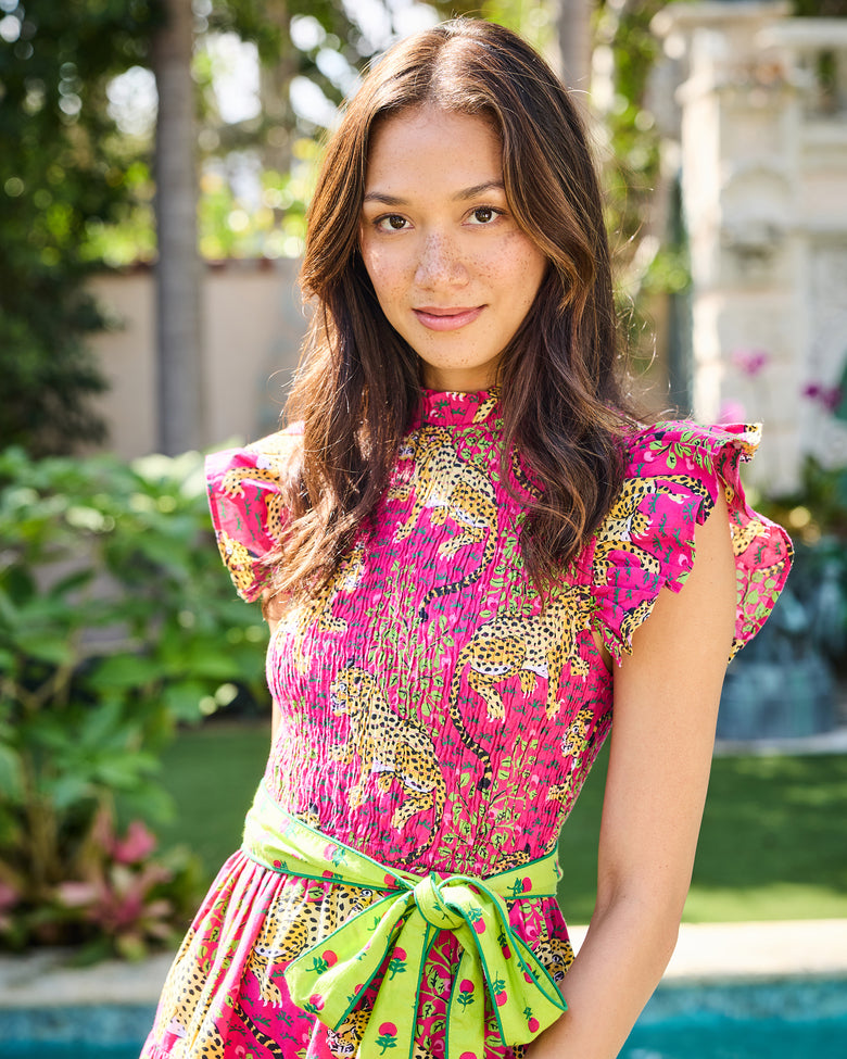 Bagheera - Ready to Ruffle Dress - Hot Pink - Printfresh