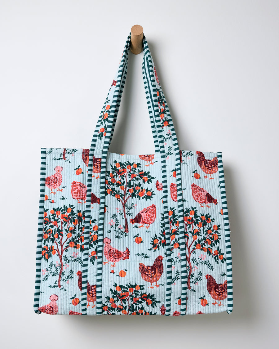 Hen House - The Traveler Tote - Soft Blue