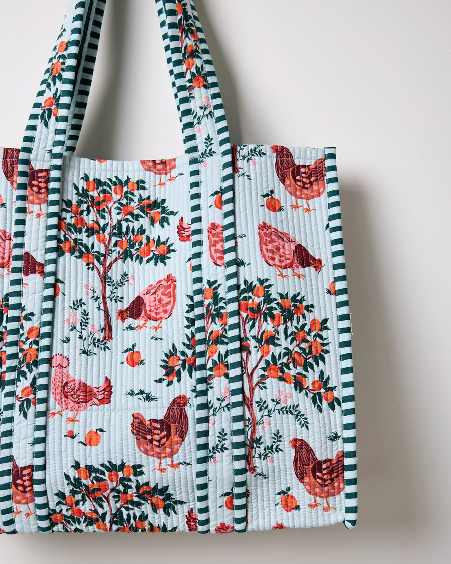 Hen House - The Traveler Tote - Soft Blue